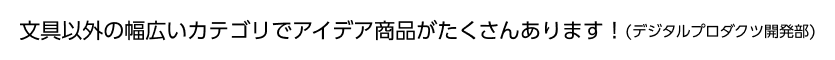 文具以外の幅広いカテゴリでアイデア商品がたくさんあります！(デジタルプロダクツ開発部)