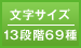 文字サイズ／13段階69種