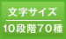 文字サイズ／10段階70種