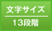 文字サイズ／13段階