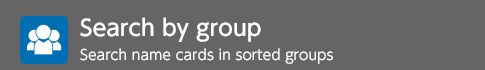 Search by group Search name cards in sorted groups