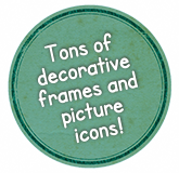 Tons of decorative frames and picture icons!