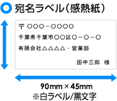 宛名ラベル（感熱紙） 90mm×50mm ※白ラベル/黒文字