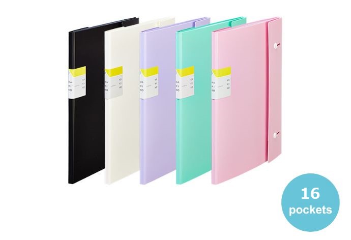 Clear File KAKIKO Zig Zag Type 16 pockets