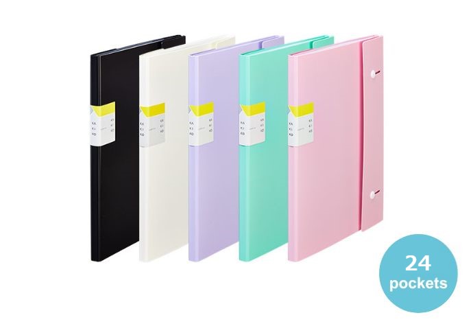 Clear File KAKIKO Zig Zag Type 24 pockets