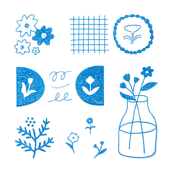 King Jim Kori Jirushi Ice Cube Stamp Set - Flower