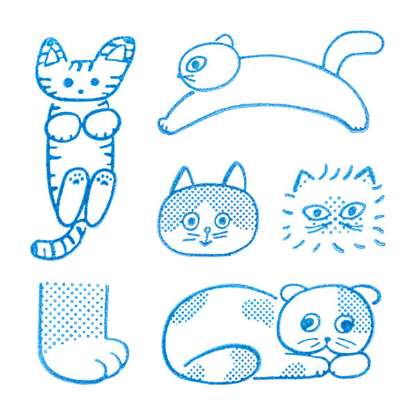 King Jim Kori Jirushi Ice Cube Stamp Set - Cat