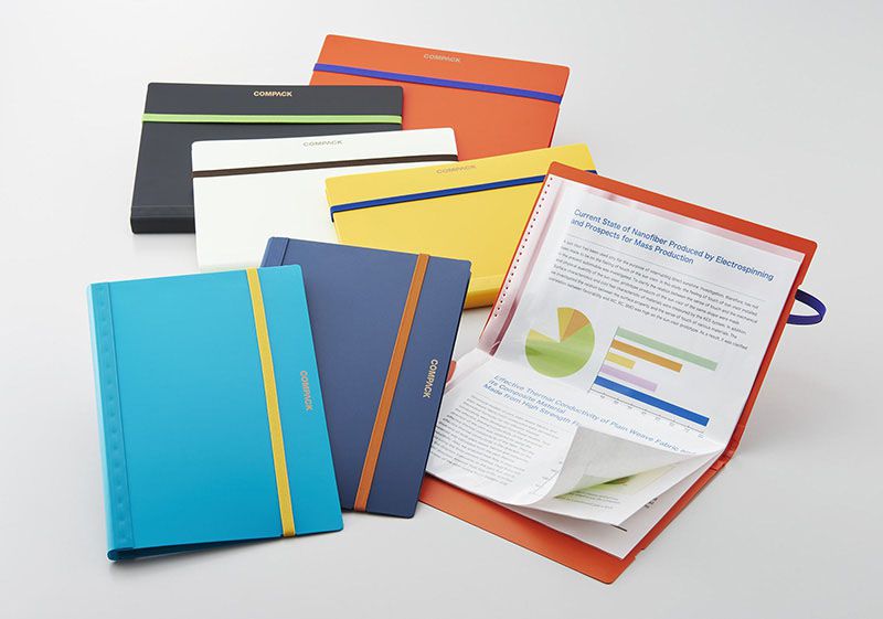 二つ折りクリアーファイル「コンパック」