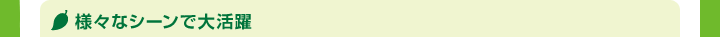 様々なシーンで大活躍