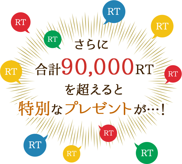 さらに合計90,000RTを超えると特別なプレゼントが…！