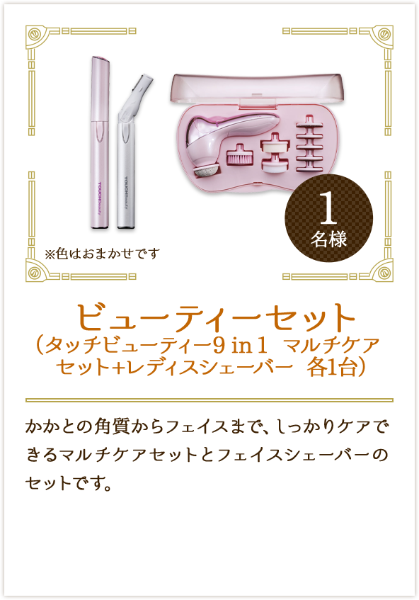 ビューティーセット（タッチビューティー9in1 マルチケアセット+レディスシェーバー 各1台）