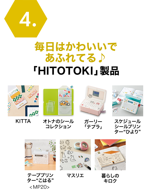 毎日はかわいいであふれてる♪「HITOTOKI」製品