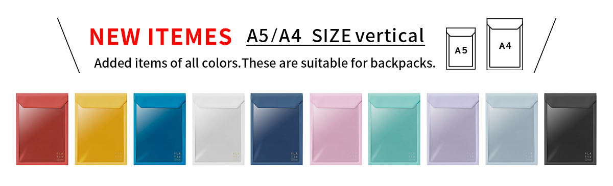NEW ITEMES A5 / A4 SIZE vertical Added items of all colors.These are suitable for backpacks.