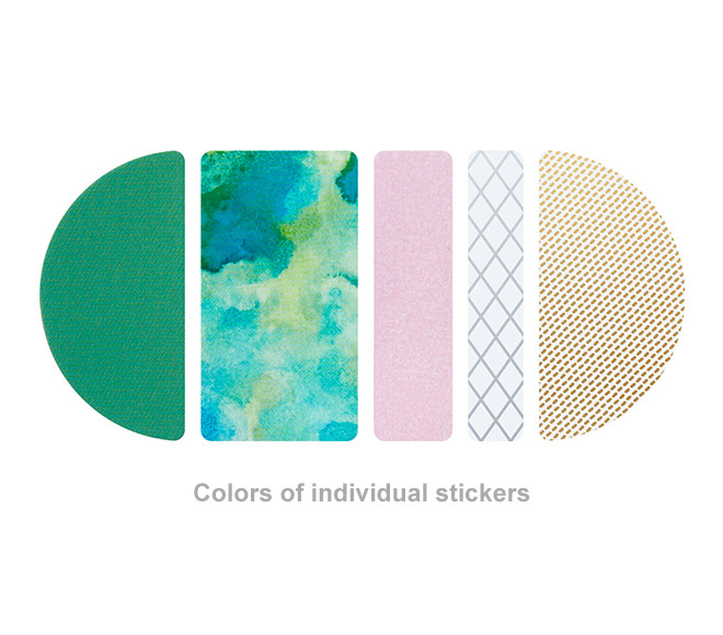 Colors of individual stickers