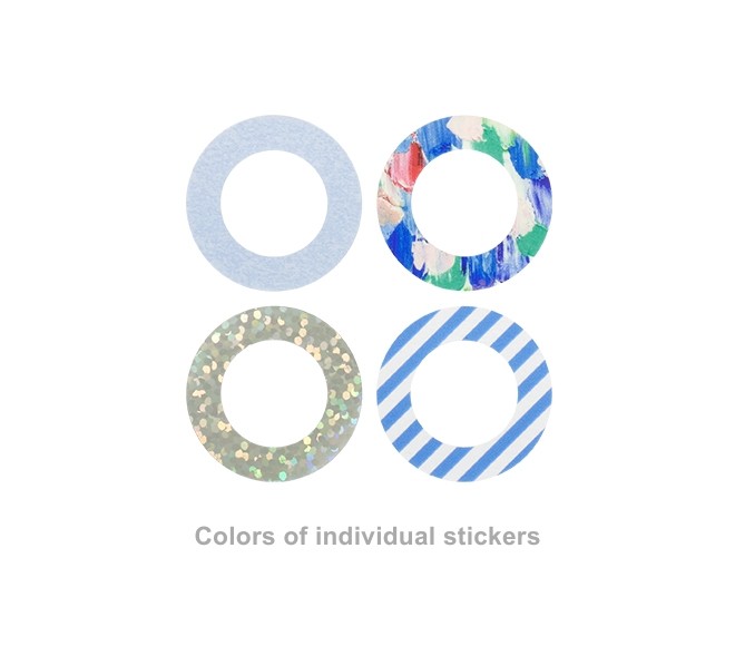 Colors of individual stickers