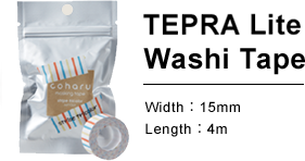 TEPRA Lite Washi Tape / Width: 15mm Length: 4m