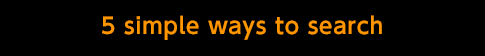 5 simple ways to search