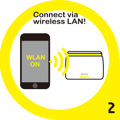 Connect via wireless LAN!