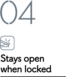 04 Stays open when locked