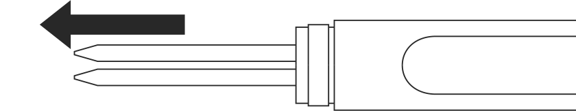 ②古い芯を引き抜く