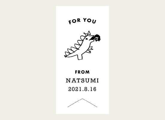 手描きのイラストを読み取り、表示したラベル