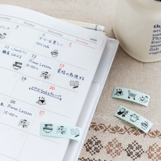 手帳のスケジュールを華やかにするラベル