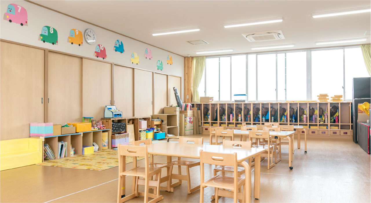 幼稚園のイメージ画像。「テプラ」を活用できる場所がたくさん
