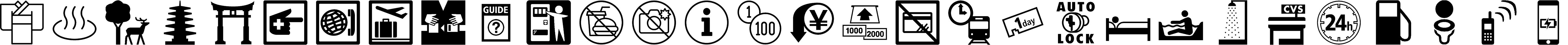 「観光」に役立つ「絵文字・記号」