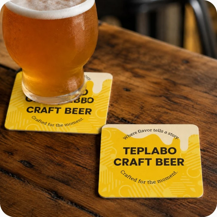 クラフトビールとコースター