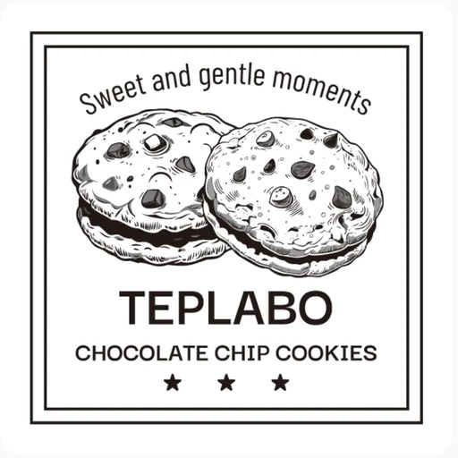 TEPLABO CHOCOLATE CHIP COOKIES のラベルテンプレート