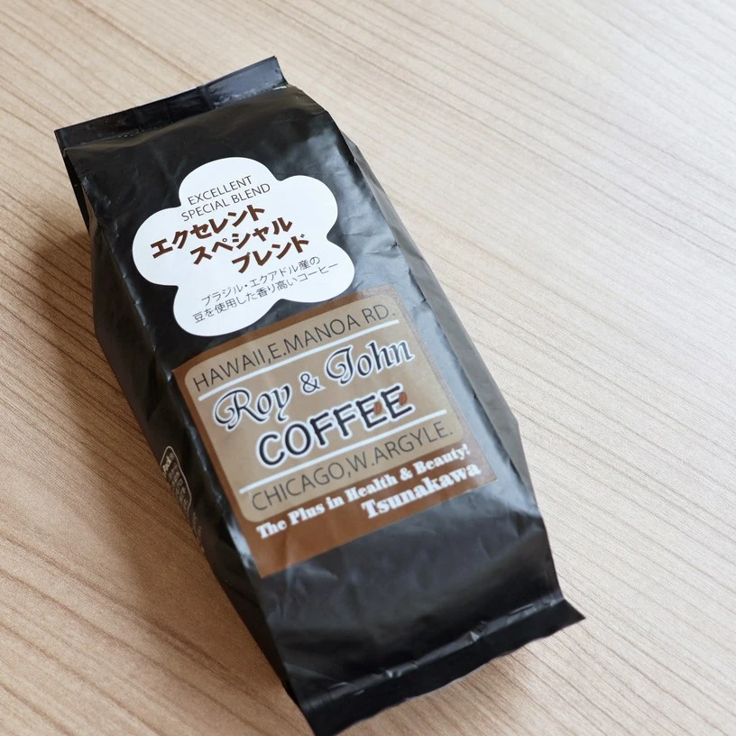 ラベルを貼り替える前のコーヒーのパッケージ